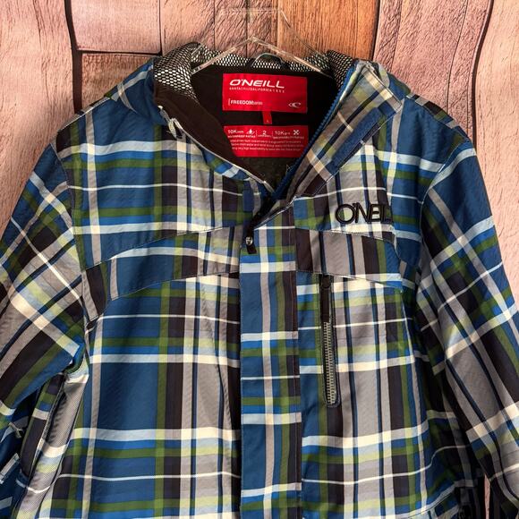 O'Neill Jacket Coat Freedom Series Plaid Snowboard Ski Large 10K Winter Warm - Picture 3 of 8